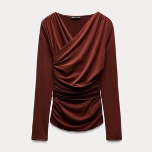 Zara Chic Long Sleeve wrap style top